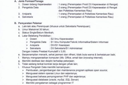 PENERIMAAN TENAGA KONTRAK TAHUN 2019