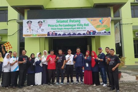 Pembukaan pertandingan Volly Ball dalam rangka memperingati hari HKN ke-55