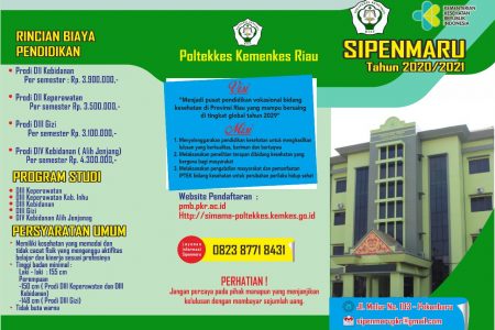 PENERIMAAN MAHASISWA BARU POLTEKKES KEMENKES RIAU TA.2020/2021