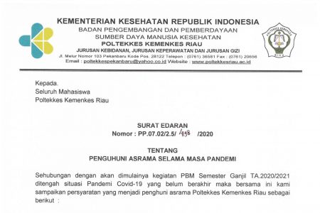 Surat Edaran Penghuni Asrama
