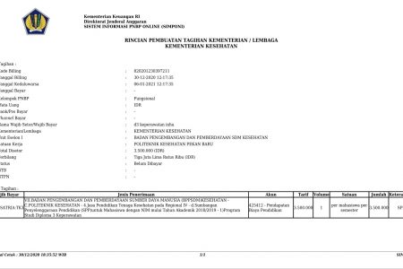 KODE BILLING MAHASISWA TERKAIT PEMBAYARAN UKT (UANG KULIAH TUNGGAL)