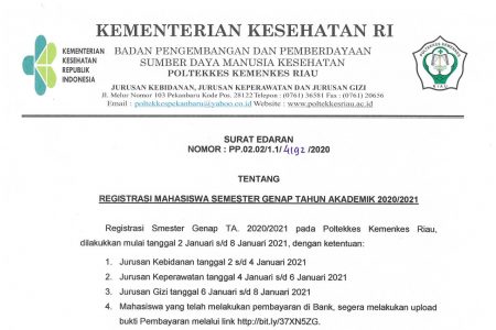 SURAT EDARAN REGISTRASI MAHASISWA