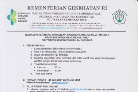 SIPENMARU JALUR MANDIRI PRODI D III KEPERAWATN INHU
