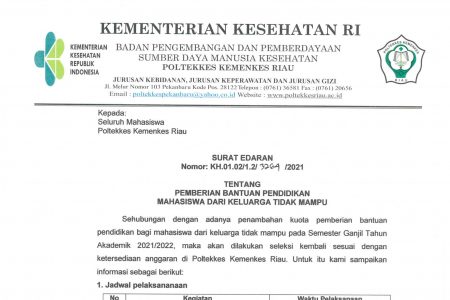 Surat Edaran Bantuan Pendidikan