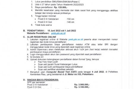 SELEKSI PENERIMAAN MAHASISWA BARU JALUR MANDIRI PRODI DIII KEBIDANAN & PRODI DIII GIZI