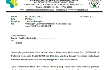 Undangan Sipenmaru Poltekkes Kemenkes Riau