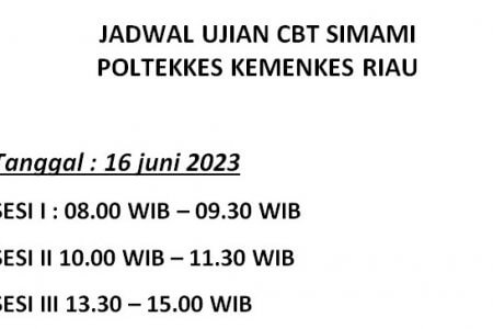 JADWAL UJIAN CBT SIMAMI